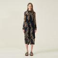 CAHIERS CAHIERS Jumpsuit Art Graphic Chiffon Silk