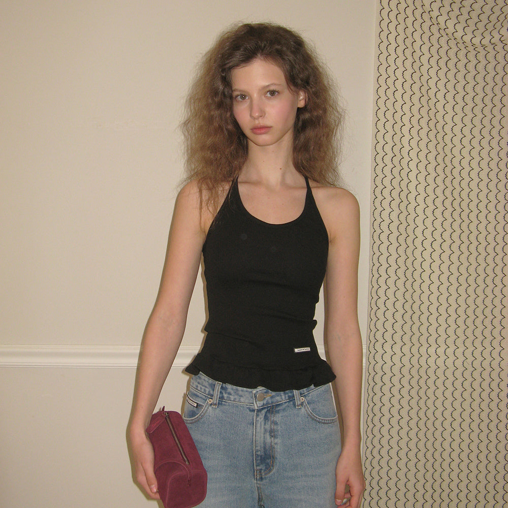 APPAREL ARCHIVE Bobo frill sleeveless - Black