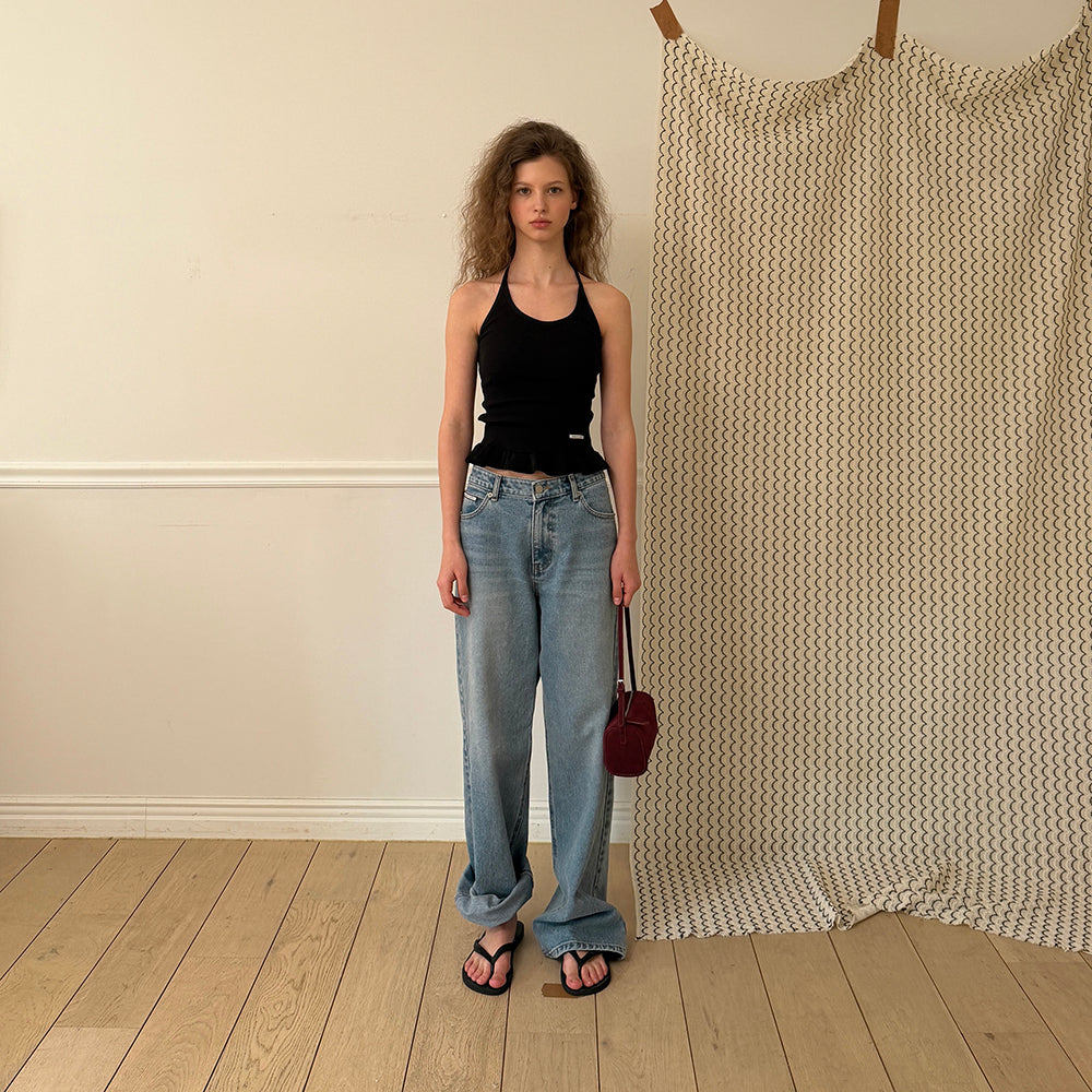 APPAREL ARCHIVE Bobo frill sleeveless - Black
