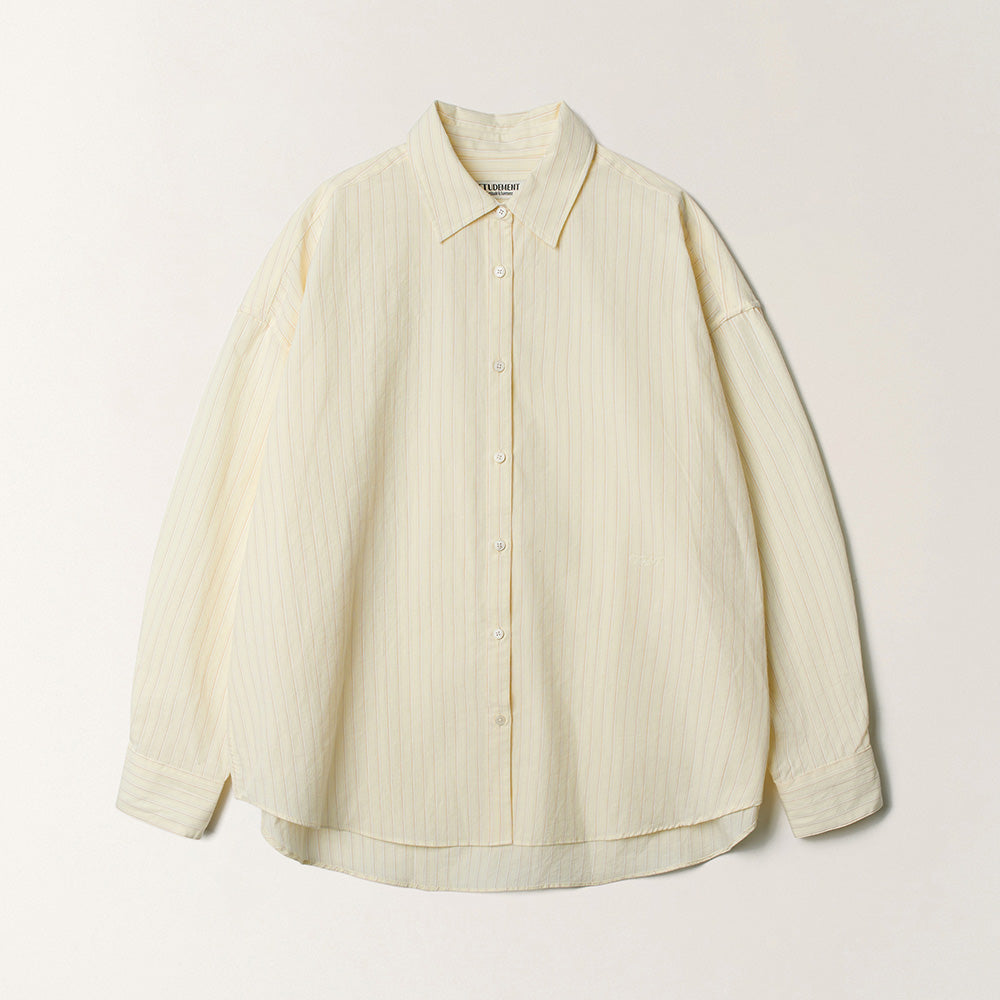 TTUDEMENT STRIPED SUMMER OVERSHIRT_YELLOW