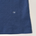 TTUDEMENT EYELET HENLEY TANK TOP_MID BLUE
