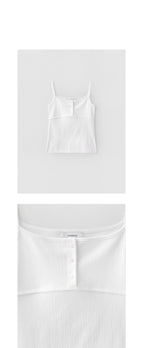 ANDNEEDS Popo three button sleeveless (white)