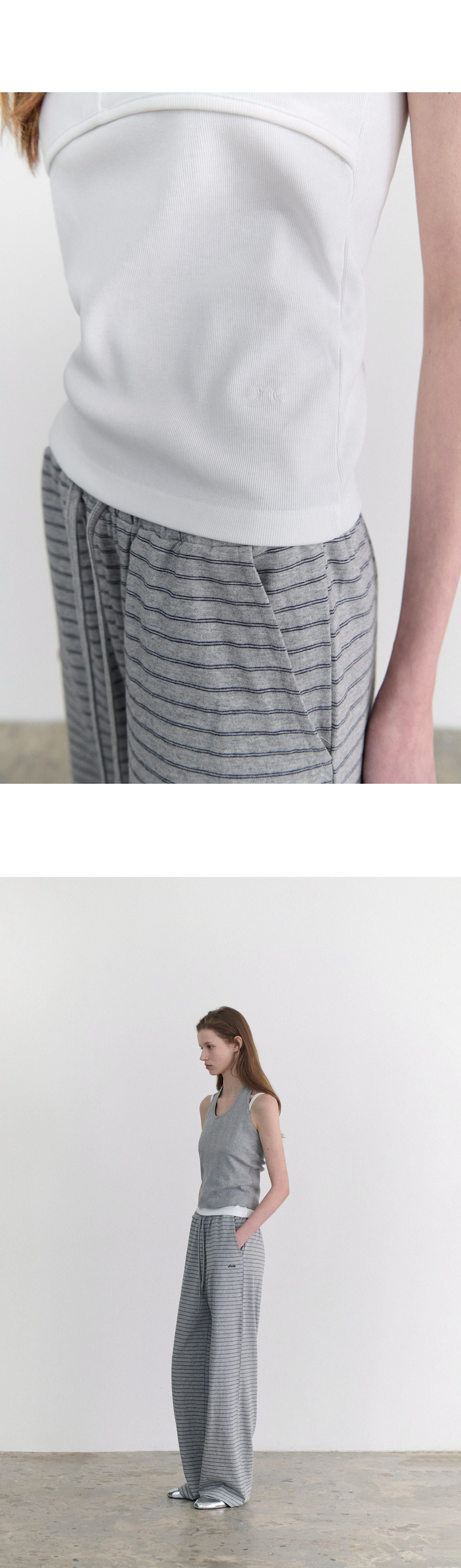ANDNEEDS Popo three button sleeveless (white)