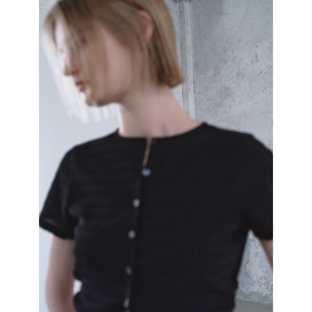 kuho plus ButtonUp Crease Top Black (KE6340M025)
