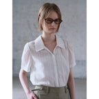 kuho plus Open Collar Blouse White (KE6360M091)