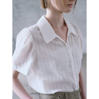 kuho plus Open Collar Blouse White (KE6360M091)