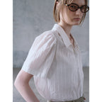 kuho plus Open Collar Blouse White (KE6360M091)