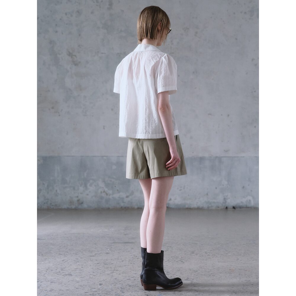 kuho plus Open Collar Blouse White (KE6360M091)