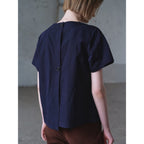 kuho plus Back Detail Blouse Navy (KE6360M04R)
