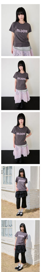 itzavibe M3OW SLIM T SHIRT - CHARCOAL