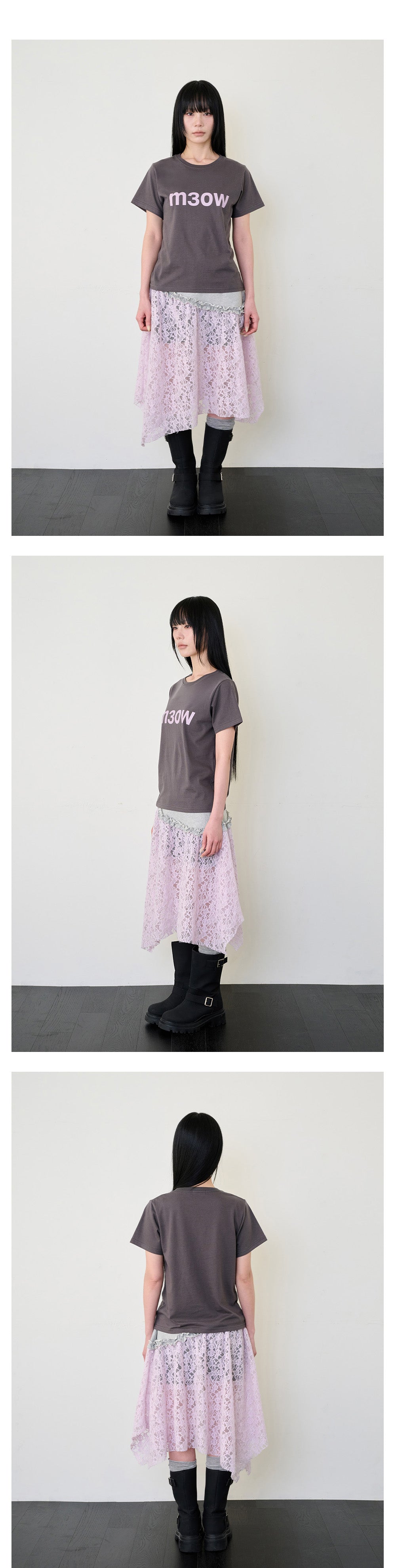 itzavibe M3OW SLIM T SHIRT - CHARCOAL