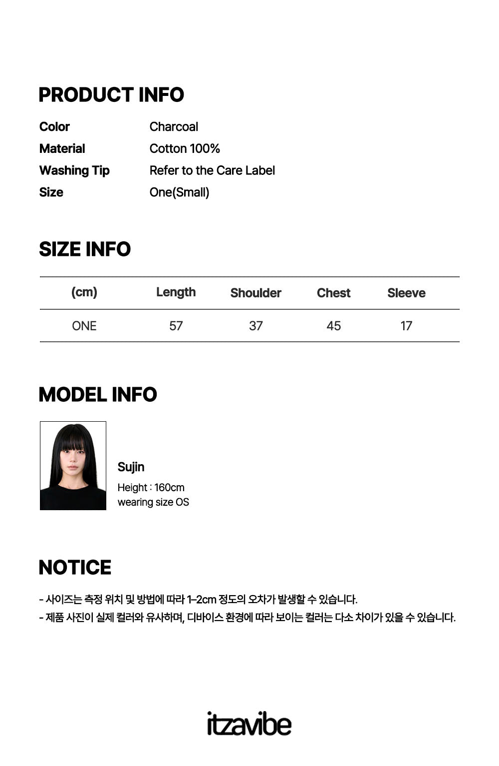 itzavibe M3OW SLIM T SHIRT - CHARCOAL