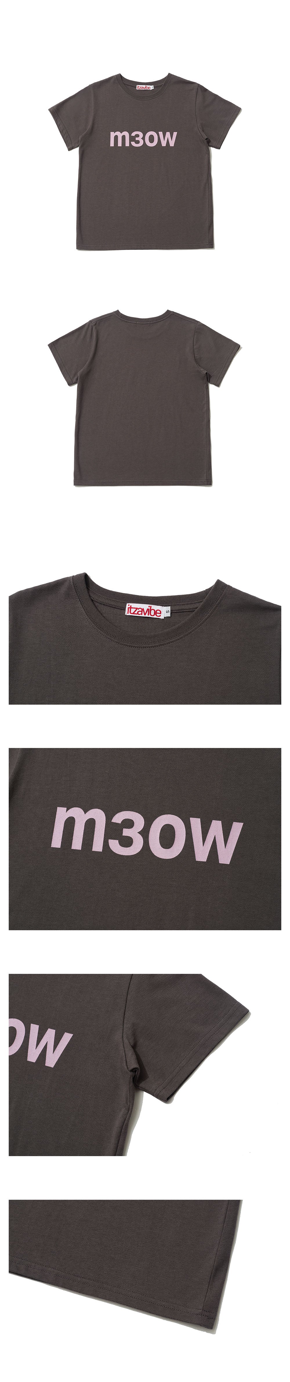 itzavibe M3OW SLIM T SHIRT - CHARCOAL