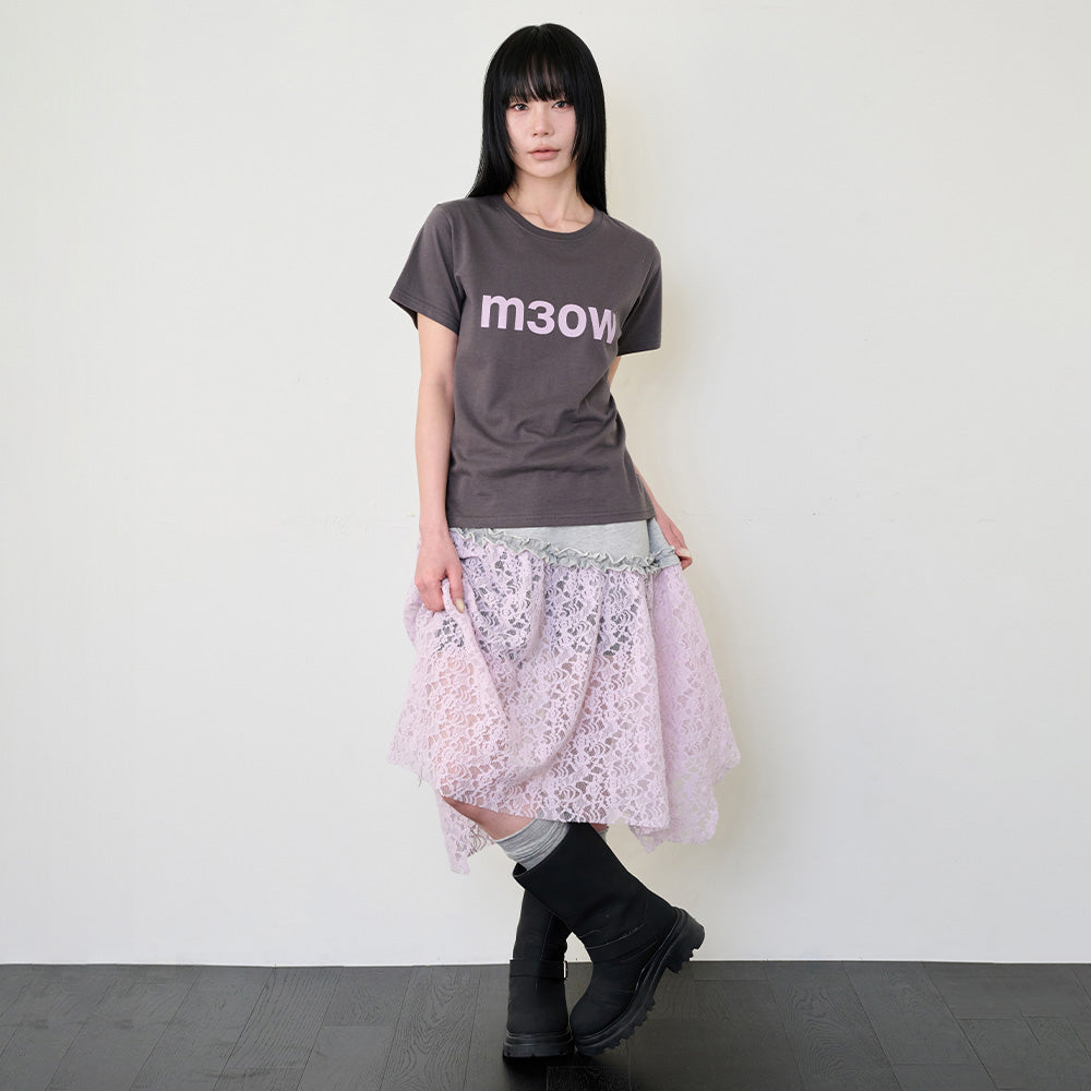 itzavibe M3OW SLIM T SHIRT - CHARCOAL