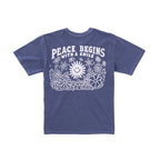 BIGWAVE COLLECTIVE Peace Again Short Sleeve T-Shirt (Navy)