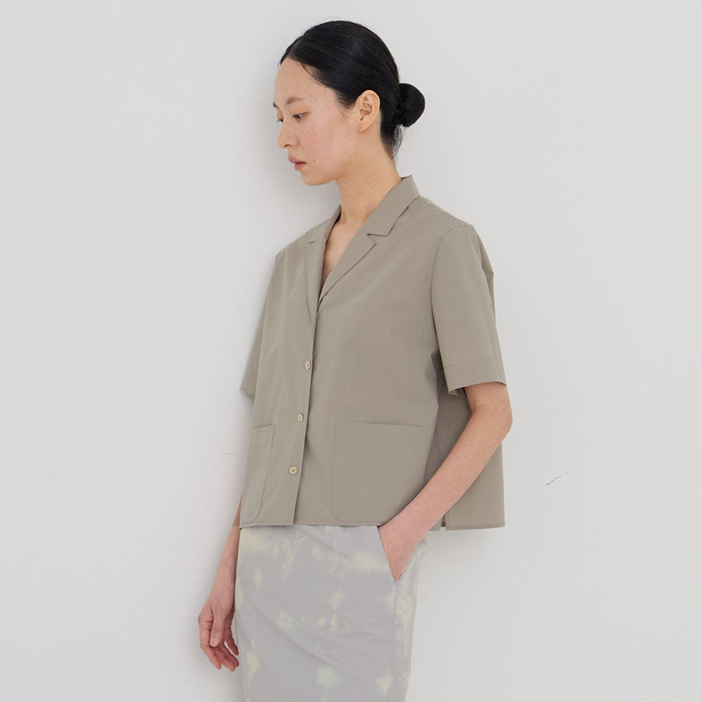 Manuelle Et Guillaume Light cotton tailored shirt deep beige