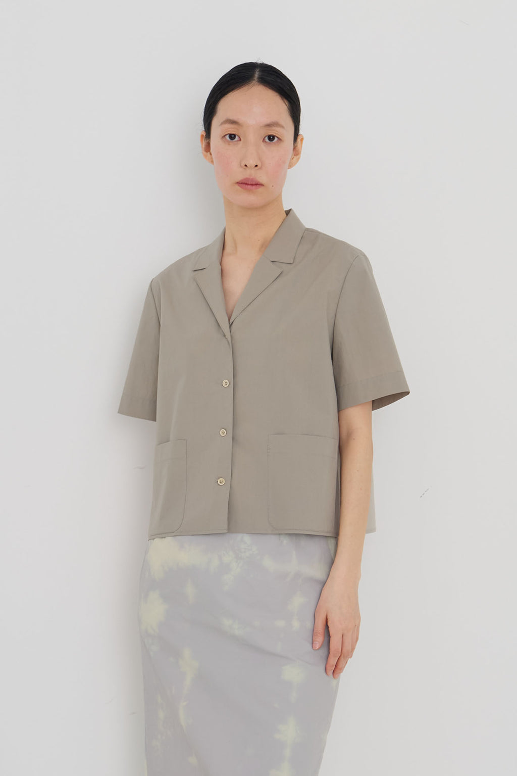 Manuelle Et Guillaume Light cotton tailored shirt deep beige