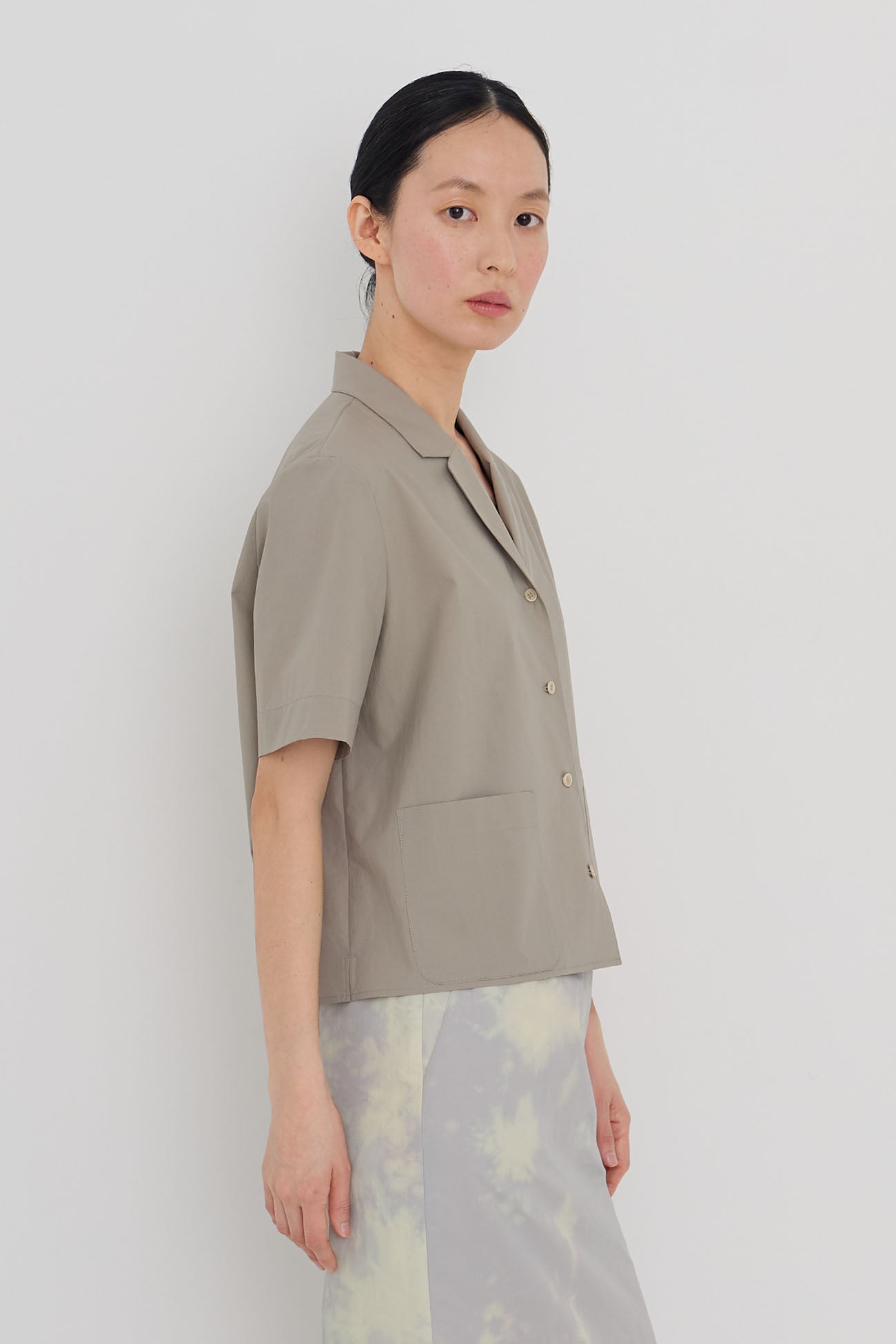 Manuelle Et Guillaume Light cotton tailored shirt deep beige