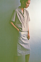 Manuelle Et Guillaume Light cotton tailored shirt deep beige