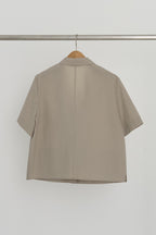 Manuelle Et Guillaume Light cotton tailored shirt deep beige