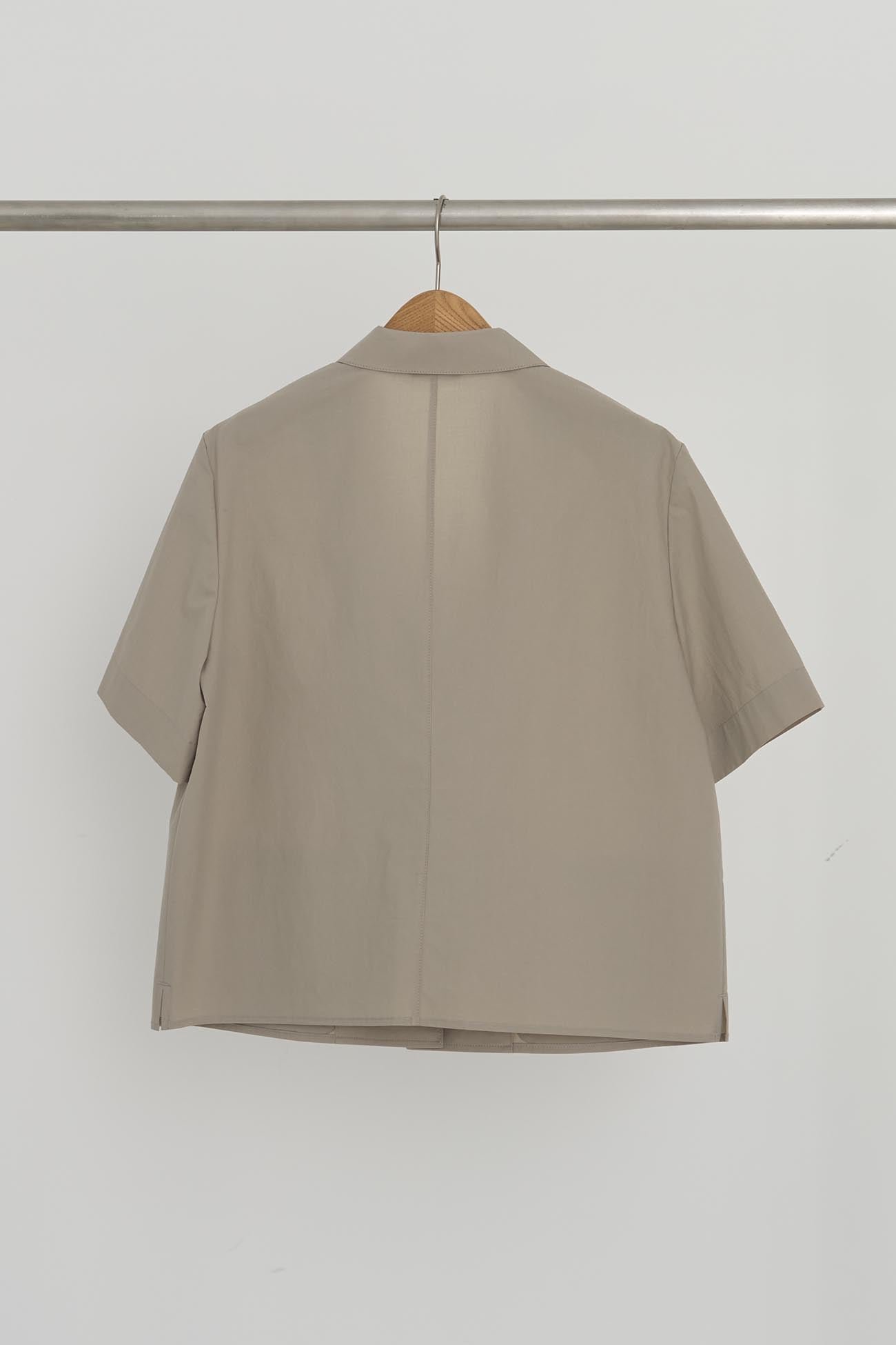 Manuelle Et Guillaume Light cotton tailored shirt deep beige