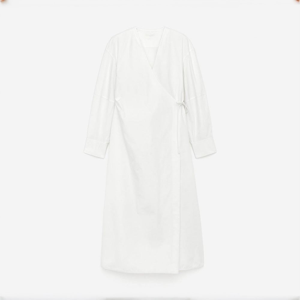 ARKET (W) Cotton wrap dress (1267048-001) (White dusty light)