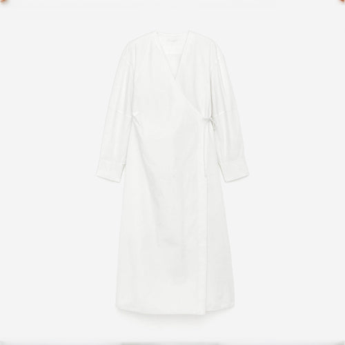 ARKET (W) Cotton wrap dress (1267048-001) (White dusty light)
