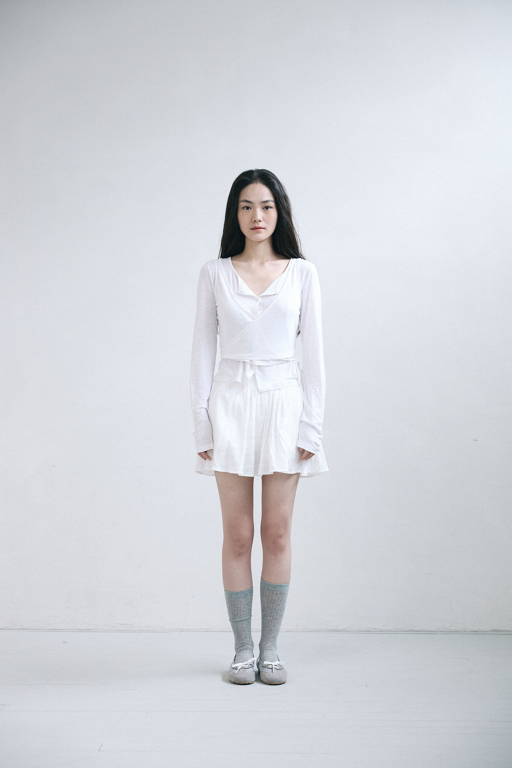 YOONSEUL Sue layered cardigan (linen)