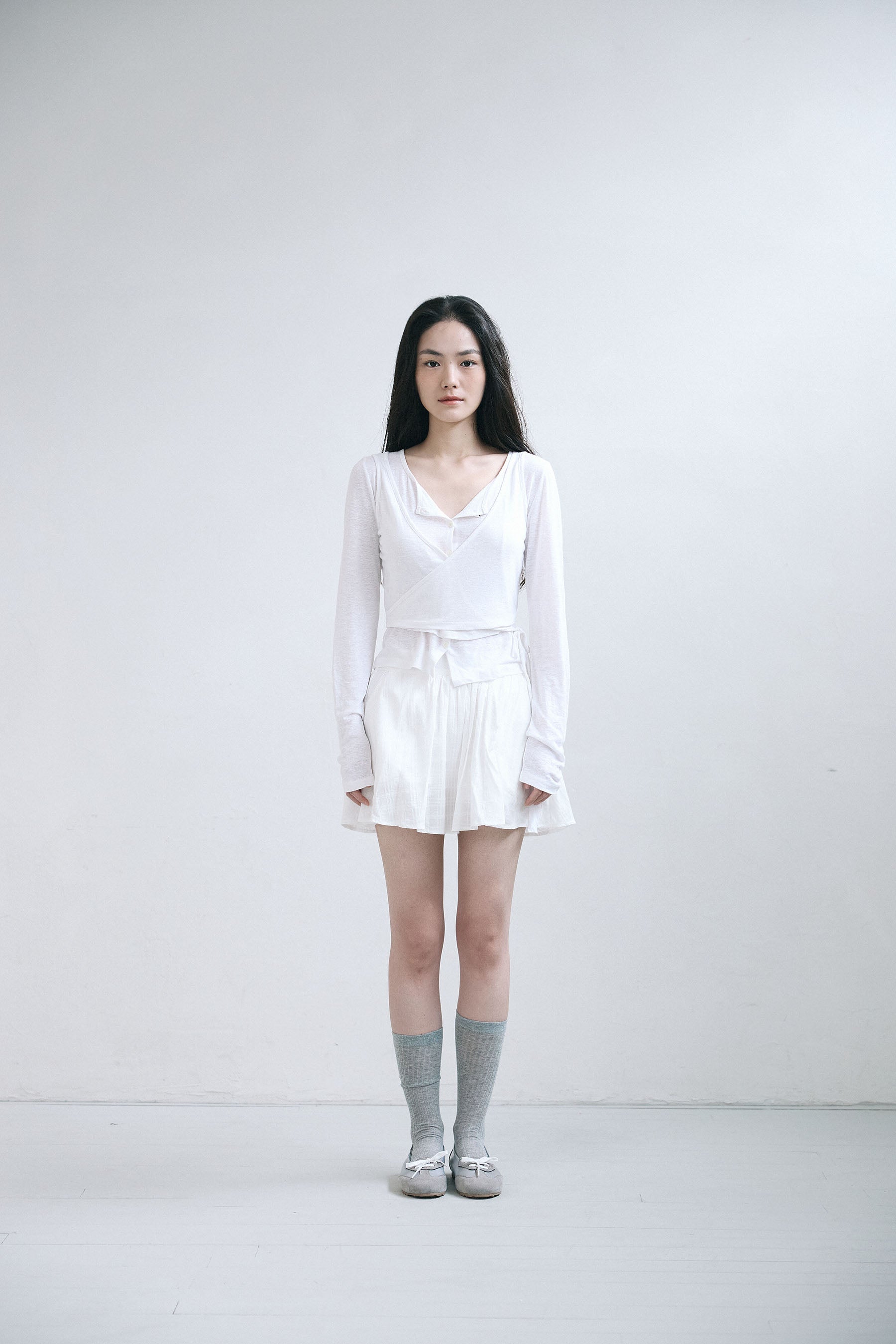 YOONSEUL Sue layered cardigan (linen)