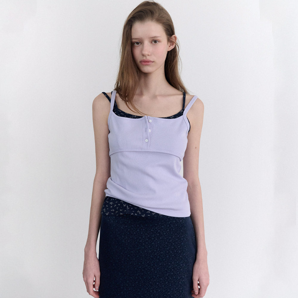 ANDNEEDS Popo three button sleeveless (lavender)
