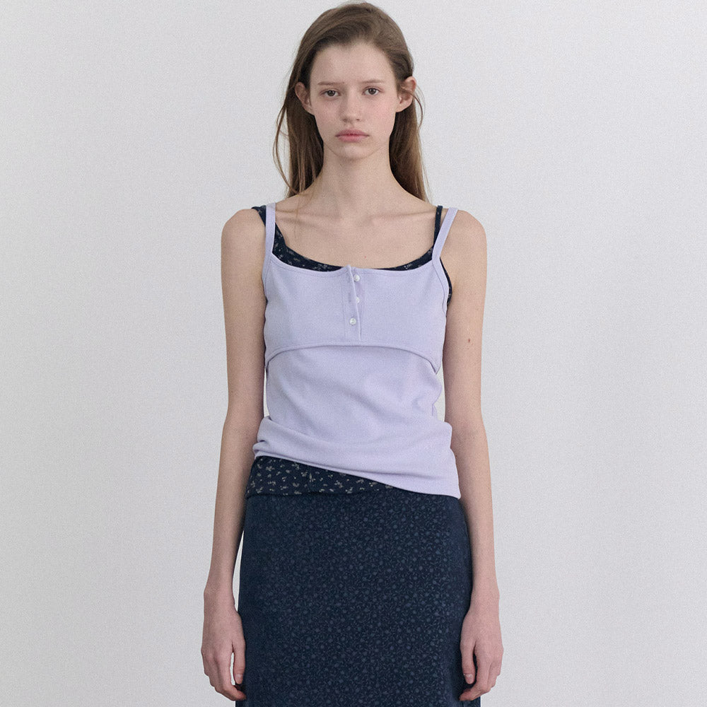 ANDNEEDS Popo three button sleeveless (lavender)