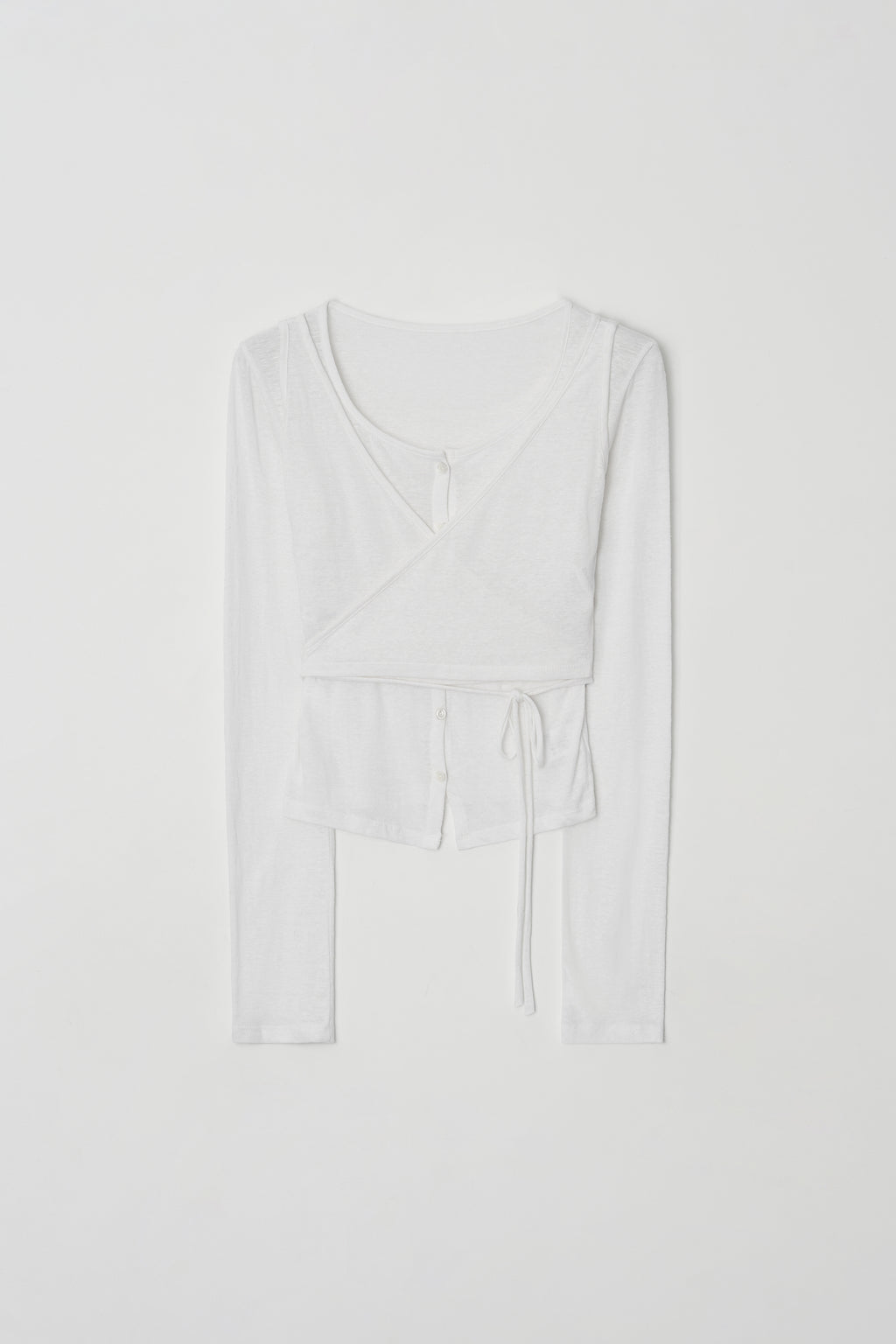YOONSEUL Sue layered cardigan (linen)