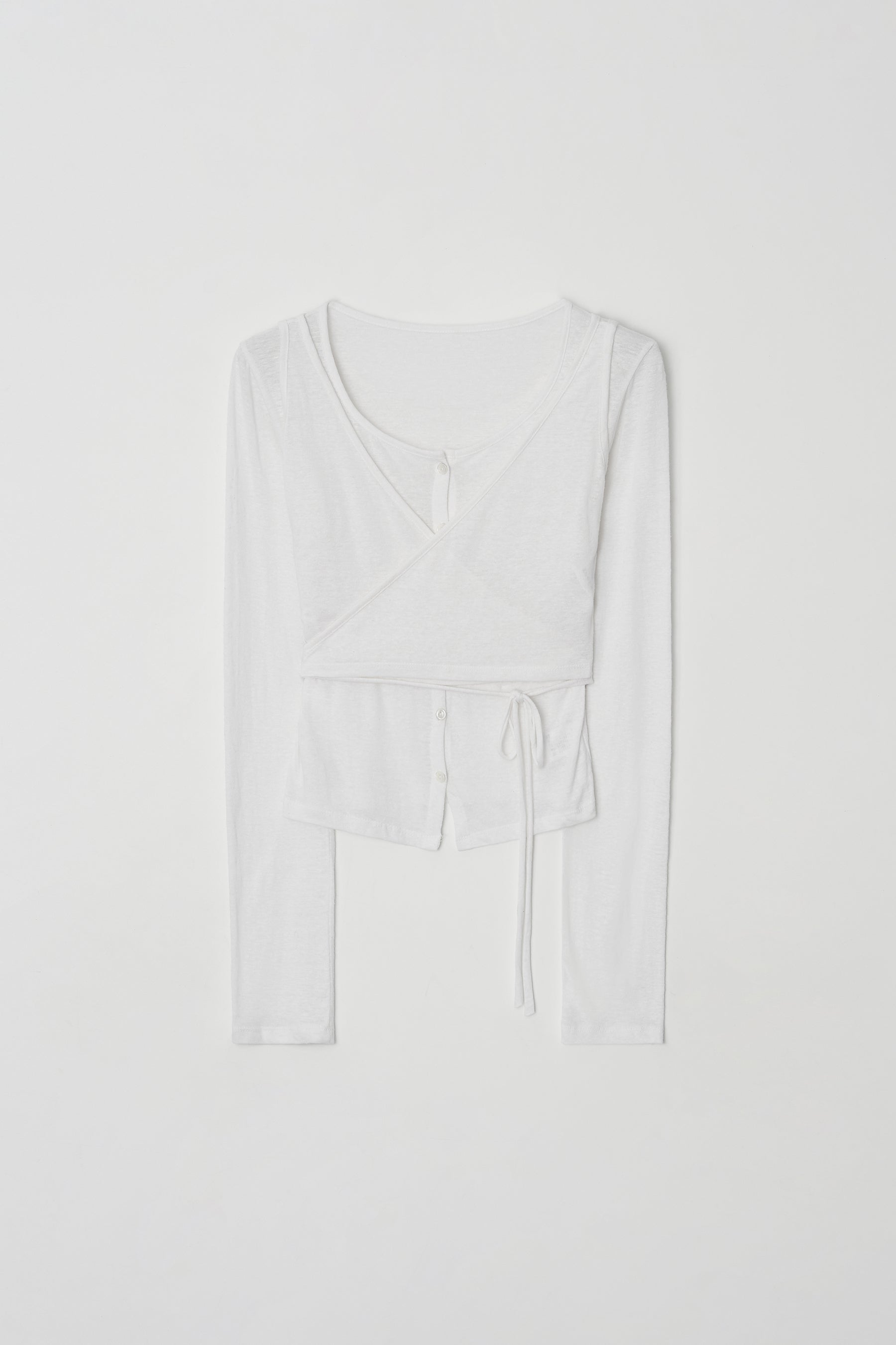 YOONSEUL Sue layered cardigan (linen)