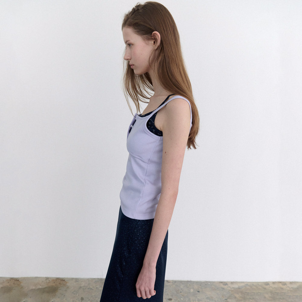 ANDNEEDS Popo three button sleeveless (lavender)