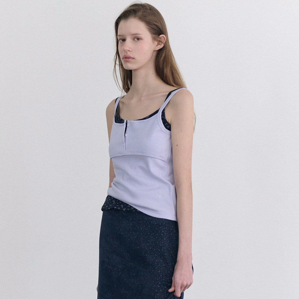 ANDNEEDS Popo three button sleeveless (lavender)
