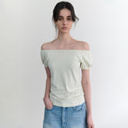 ANDNEEDS Lucy cap sleeve tee (lime)