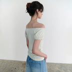ANDNEEDS Lucy cap sleeve tee (lime)