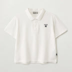 SATUR (W) Lauren Pique Polo Short Sleeve T-Shirt White