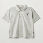 SATUR (W) Lauren Pique Polo Short Sleeve T-Shirt Melange Gray