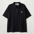 SATUR Lauren Pique Polo Short Sleeve T-Shirt Black