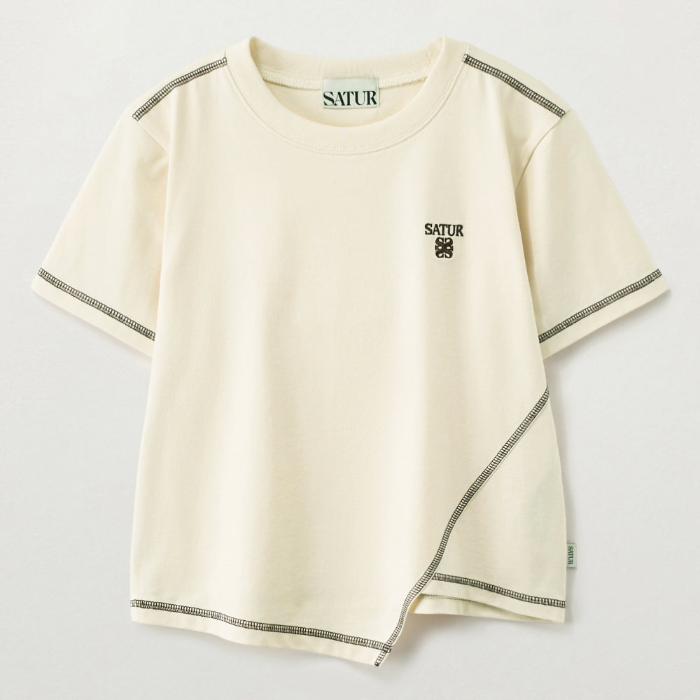 SATUR (W) Dublin Short Sleeve T-Shirt Cream