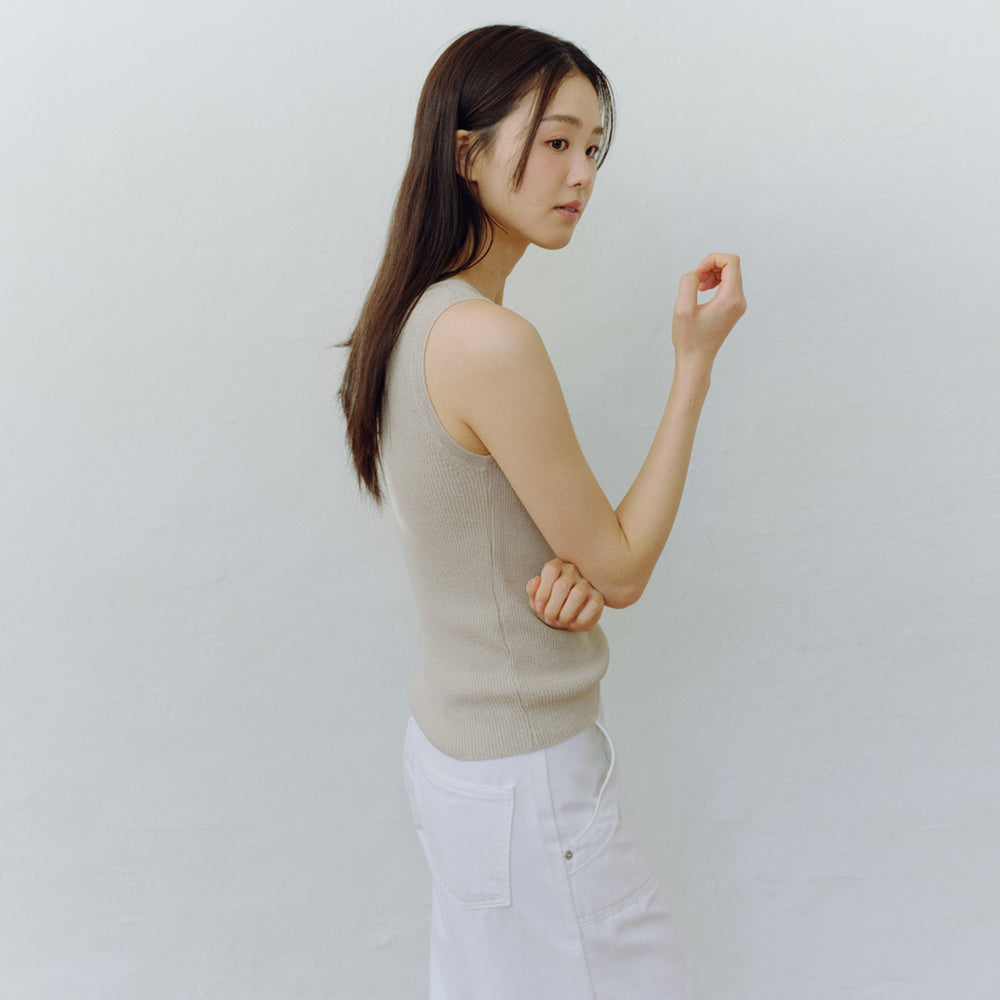 BENUET Softy Sleeveless_Dusty Beige