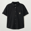 SATUR (W) Roll-up half shirt black