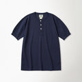 BRONSON Vintage Short Sleeve Henley Tee Navy