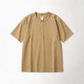 BRONSON 10.6 oz Cotton Short Sleeve Henley Tee Camel