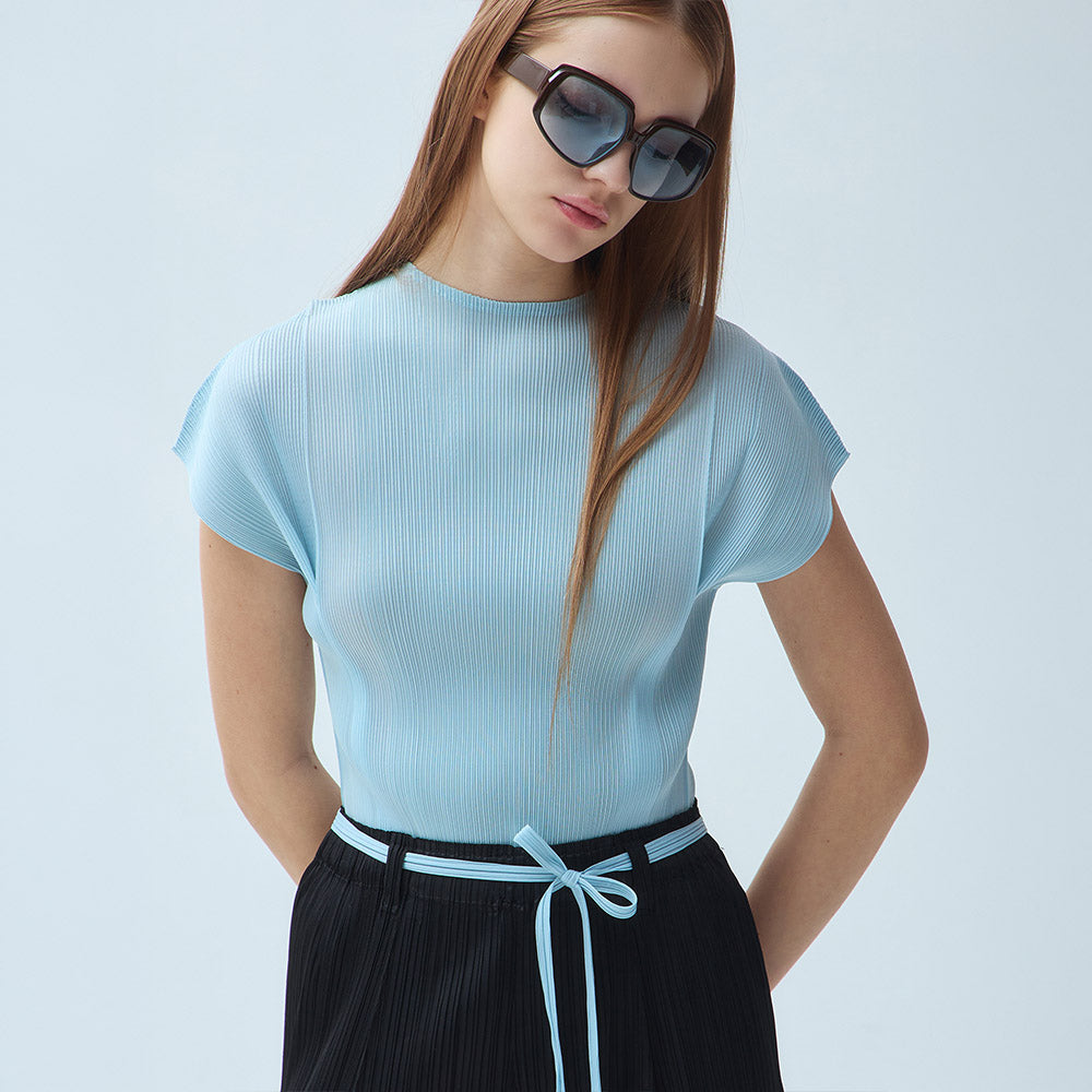 YOYOYOY Drop shoulder pin tuck pleated blouse_3colors