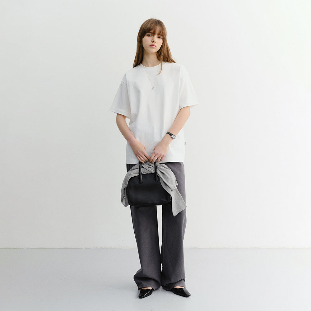 DUNST UNISEX ESSENTIAL LOOSE T-SHIRT OFF WHITE_UDTS6B125WT