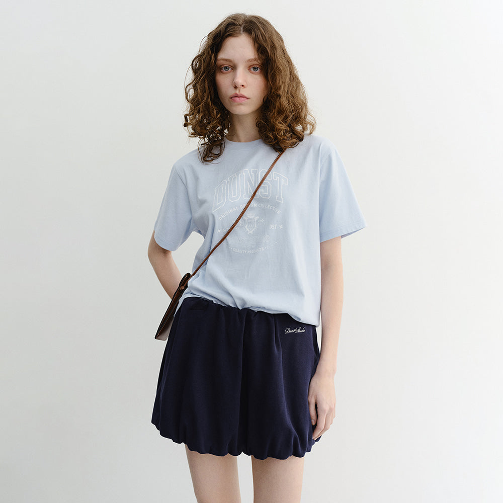 DUNST UNISEX CUPID ARCH LOGO T-SHIRT SOFT BLUE_UDTS6B129B1