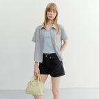 DUNST LACED CHECKED SHIRT BLUE CHECK_UDSH6B231B2