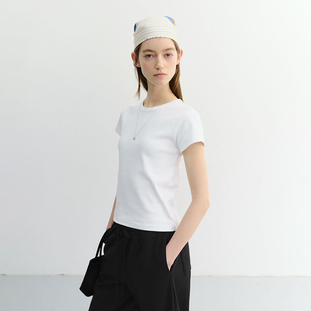 DUNST ESSENTIAL T-SHIRT WHITE_UDTS6B223WT